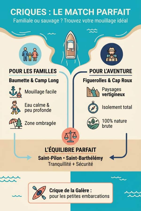Criques familiales vs criques sauvages : le match
