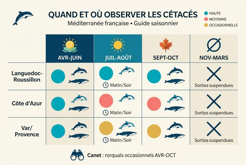 Matrice décisionnelle : croiser saison, zone et espèces observables