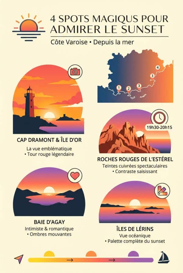 Les spots d'exception pour admirer le sunset depuis la mer