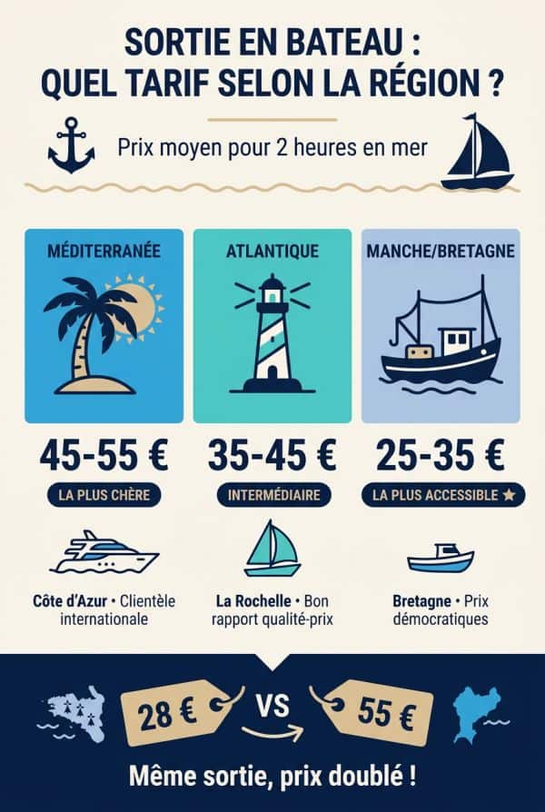 Méditerranée vs Atlantique vs Manche : analyse des tarifs