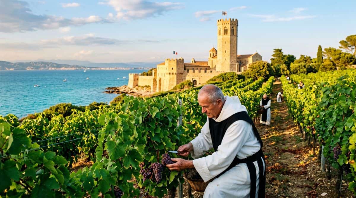 L'île Saint-Honorat et son monastère, côté mer